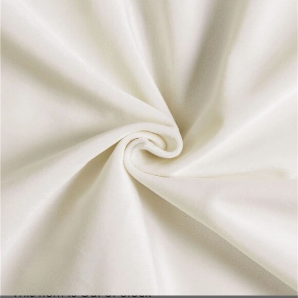 Ivory Velvet Square Pillow Covers - Picture 4 of 4